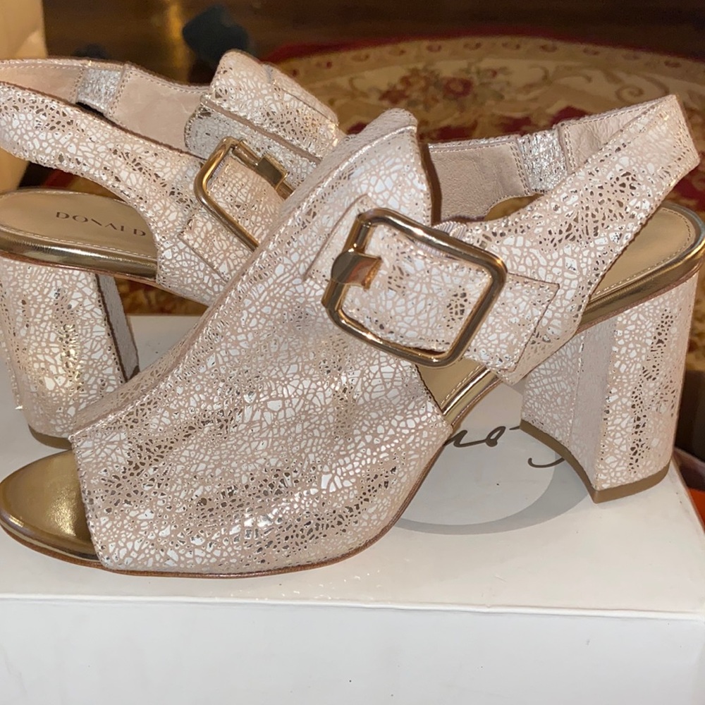 Gold Slingback Heel